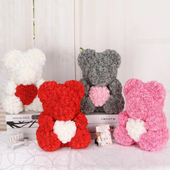 50/100/200 Pieces Teddy Bear of Roses 3cm Foam Wedding Decorative Christmas Decor for Home Diy Gifts Box Artificial Flowers