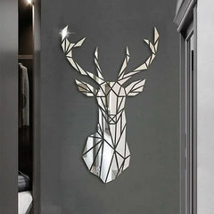Deer Head Mirror Sticker