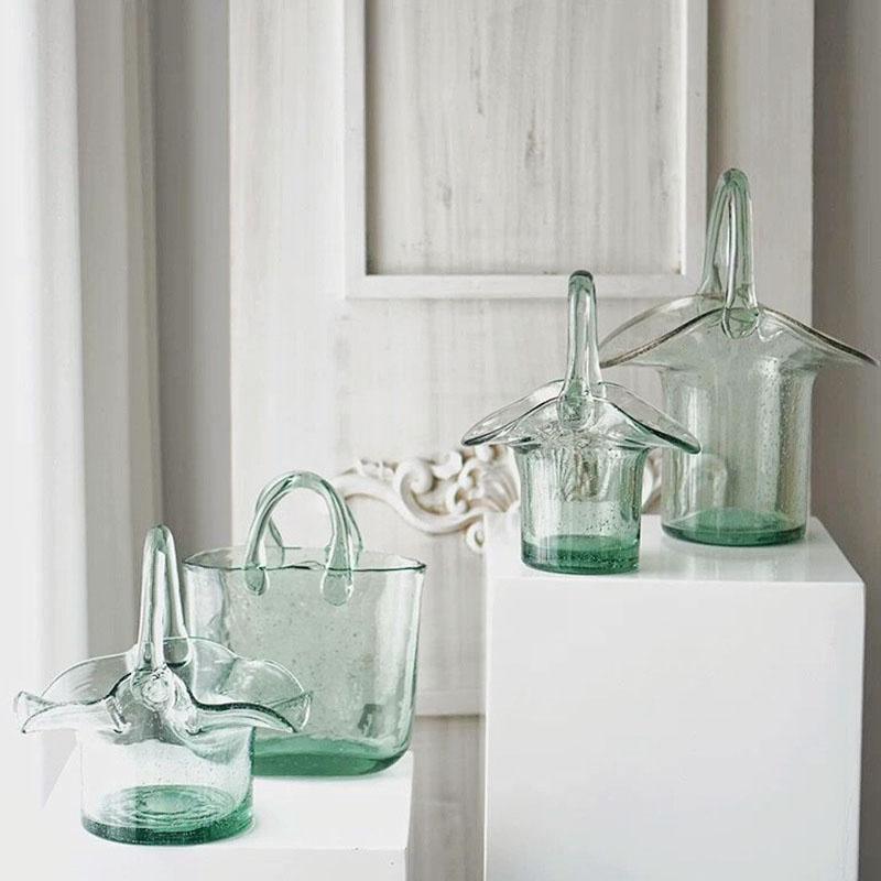 Tote Bag & Basket Glass Vase
