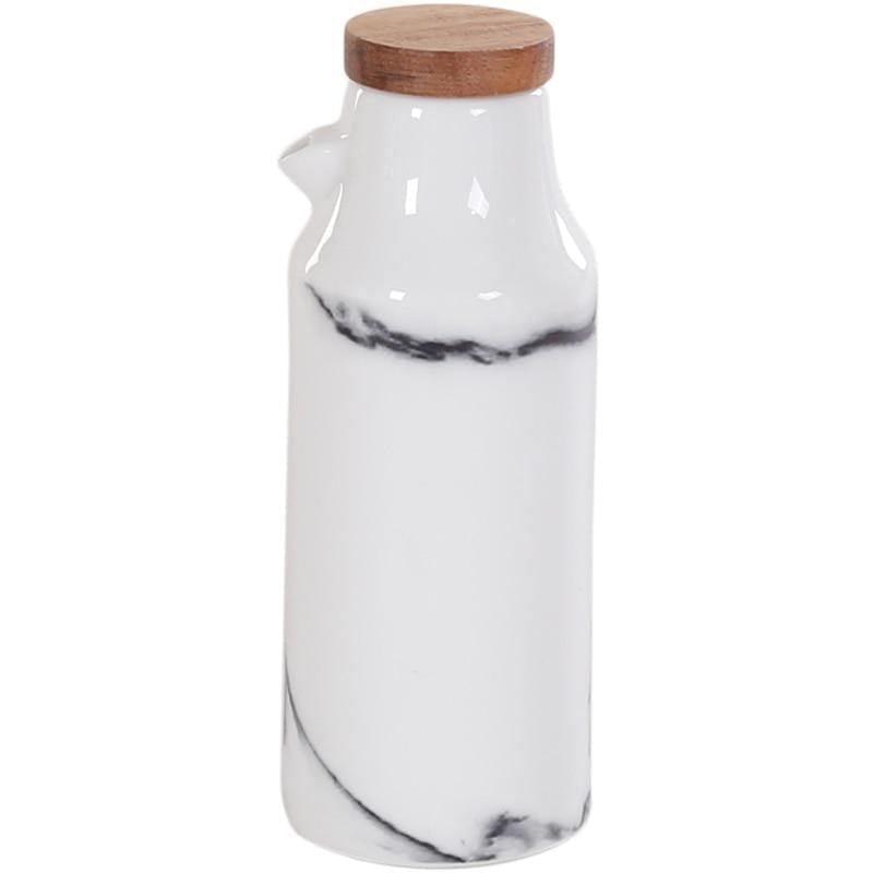 Ceramic Salt and Pepper Shaker + Oil and Vinegar Bottle Set