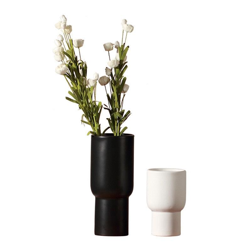 Taupe Monochrome Ceramic Vases