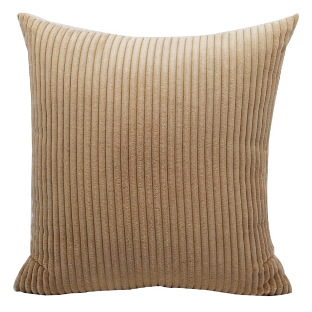 Supersoft Corduroy Cushion Cover Plain Striped