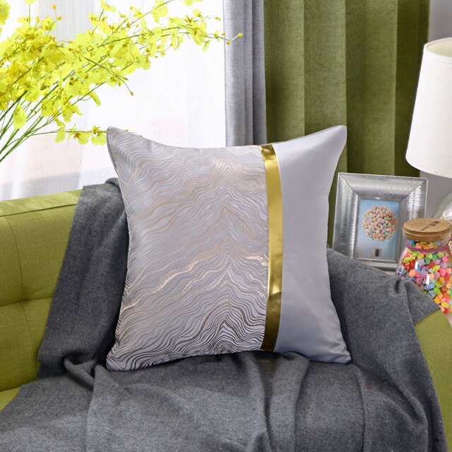 Cushion Cover Nordic Luxury Decorative Home For Sofa Pillowcase Case Seat Car Pillowcase Royal Silk Throw Pillows Covers 45x45CM